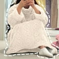 thumbnail image 6 of Aboser Fuzzy Fleece Maxi Nightgowns for Women Thermal Thick Sherpa Loungewear Comfy Long Sleeve Sleepdress Loose Full Length Nightshirt Winter Plush Lined Sleepwear with Pockets, 6 of 8