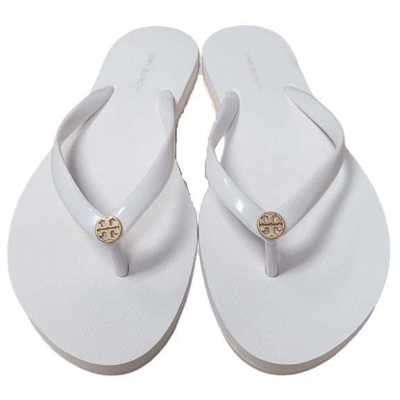 Tory Burch 144628 Chelsea New Ivory White With Gold Hardware Women's Thin Flip Flop Sandals (7, us_footwear_size_system, adult, women, numeric, medium, numeric_7)
