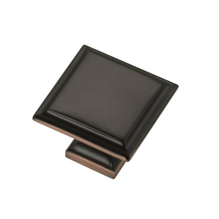 1.25 in. Square Knob in Oil-Rubbed Bronze Highlighted Finish