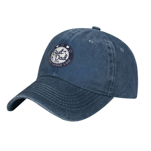 ZICANCN BEST DAD EVER Adjustable Baseball Cap Women , Hats for Men Adult Washed Cotton Denim Baseball Caps Fashion