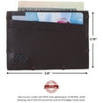 thumbnail image 3 of Alpine Swiss Double Diamond RFID Thin Card Case Leather Front Pocket Wallet, 3 of 7