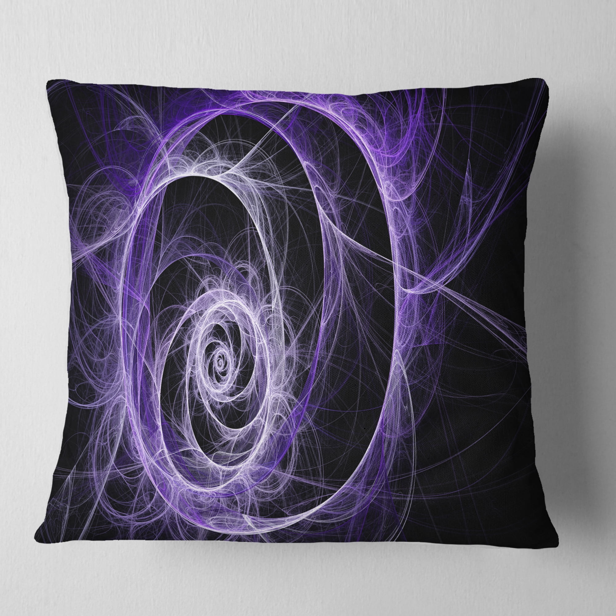 Designart Exotic Blue Flower - Floral Throw Pillow - 16x16