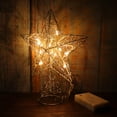thumbnail image 2 of Decoración para árbol de Navidad CVHOMEDECO Silver Wire Star, 2 of 7