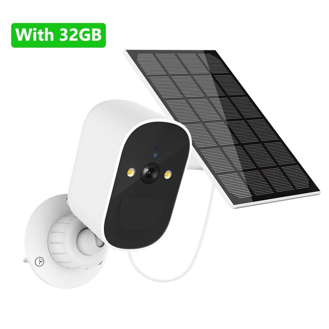 Cámara solar de detección humana WDOplteas 2MP 1080P con 32GB
