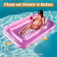 thumbnail image 2 of Bronceador inflable para piscina, salón, flotador, en forma de L, rosa, 2 of 7