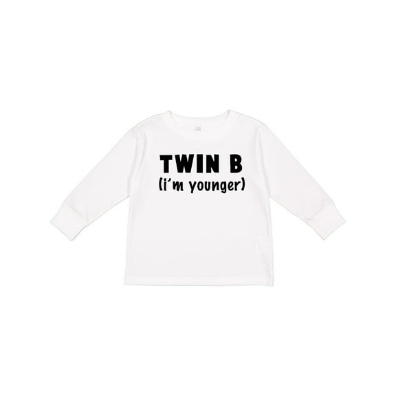 Inktastic Twin B (i'm younger) Boys or Girls Long Sleeve Toddler T-Shirt