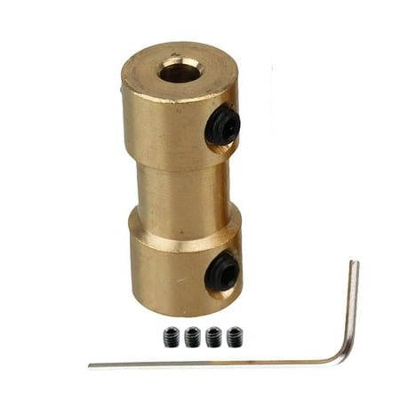

2mm/2\.3mm/3mm/3\.17mm/4mm/5mm/6mm Brass Rigid Motor Shaft Coupling Coupler Motor Transmission Connector with Screws Wrench