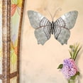 thumbnail image 4 of Eangee Home Design Butterfly Wall Decor Silver With Rust Dashes, Capiz and Metal, Indoor / Outdoor Safe, 18x1x13 Inches, 4 of 8