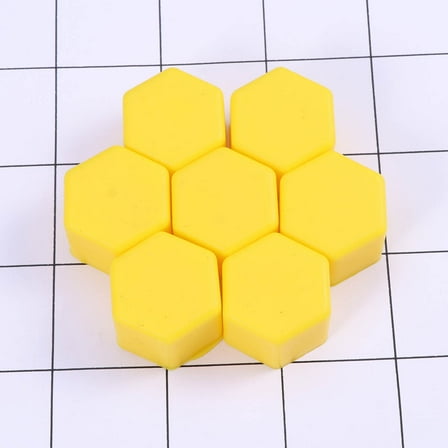 FELTECHELECTR 20Set Car Wheel Lug Nut Covers Silicone Dust Protection Car Maintenance Yellow