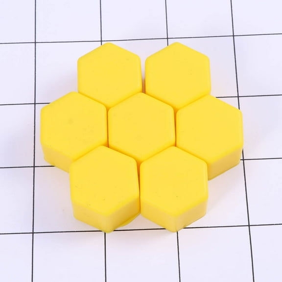 FELTECHELECTR 20Set Car Wheel Lug Nut Covers Silicone Dust Protection Car Maintenance Yellow