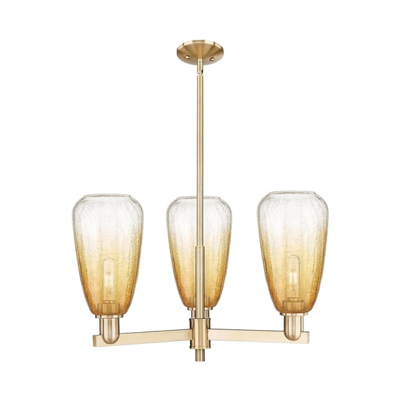 Innovations Lighting - Brookhaven Almond - 3 Light Stem Hung Chandelier-8.63