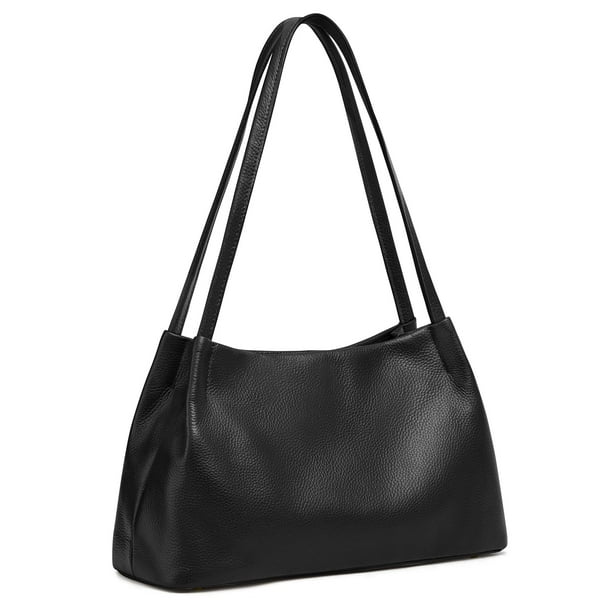 Bolsos Hobo Bag Kattee de piel para mujer, color negro