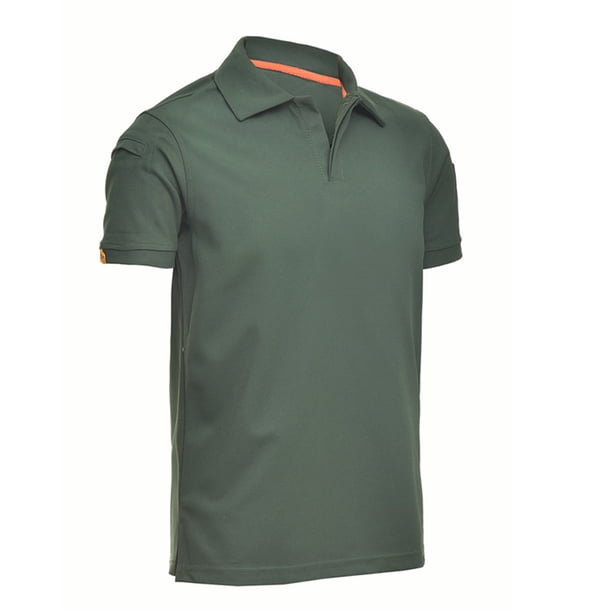 Camisas militares para hombres Camisa de manga corta con bolsillos Dry Fit Ligera de manga corta Pompotops oipoqjl44672