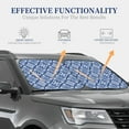 thumbnail image 7 of Picia Stylized Flowers Vintage Boho 2 Piece Car Windshield Sun Shade Foldable | Foldable Sun Shield for Front Window Blocks UV Rays and Keeps Your Vehicle Cool-Small, 7 of 7