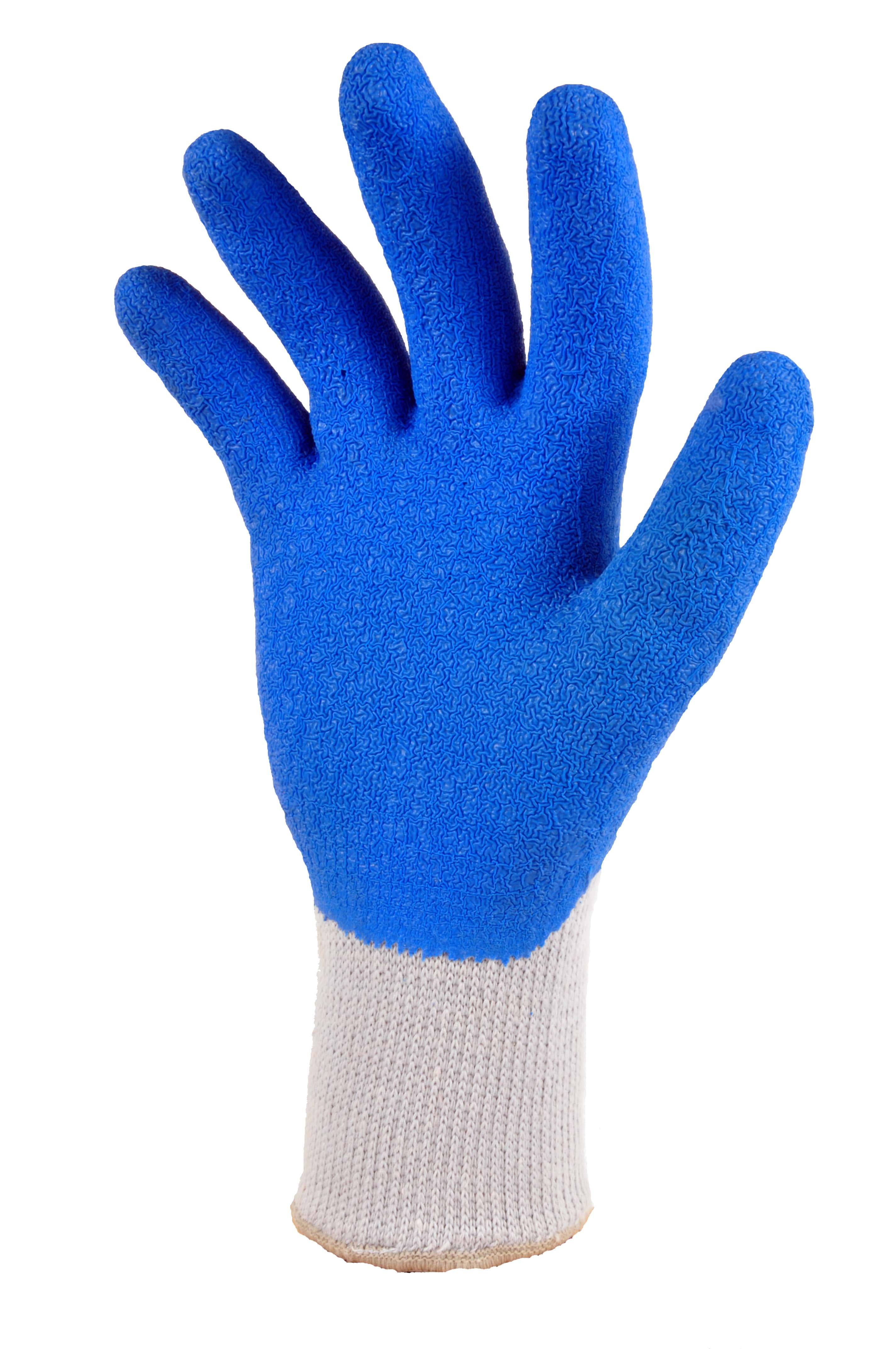 G & F 1630 Heavy Duty Rubber Latex Coated Work Gloves for Construction, Blue, Men\\'s... by G & F