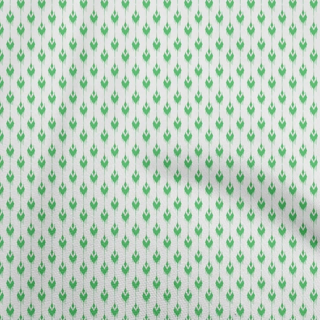 oneOone Cotton Cambric Sea Green Fabric Ikat Craft Projects Decor Fabric Printed By The Yard 56 Inch Wide