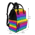 thumbnail image 2 of Fotbe Bright Rainbow Mochila Maternidad - Lona de Sarga Impermeable, Mochila de Pañales de Gran Capacidad con Múltiples Bolsillos y Correas Ajustables, 2 of 6