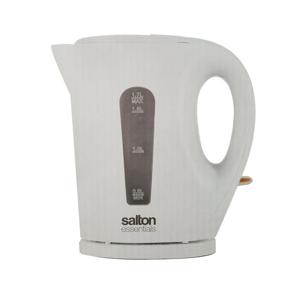 Salton Essentials EJK1821W - Cordless Electric Kettle, 1.7 Liter Capacity, White