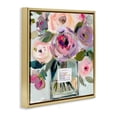 thumbnail image 3 of Stupell Industries Romantic Perfume Bottle Bouquet Floral Painting Gray Floater Framed Canvas Art Print Wall Art, 18 x 18, 3 of 9