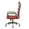 thumbnail image 6 of Leatherette Metal Swivel Executive Chair with Five Horizontal Panels Backrest Red and Gray - Saltoro Sherpi, 6 of 6