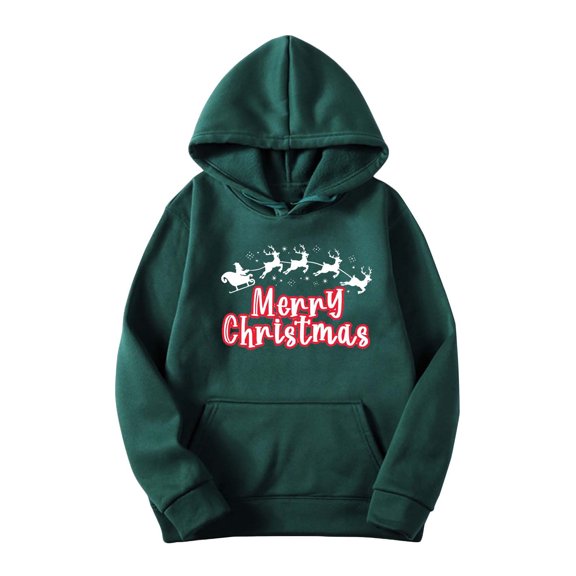 VALMASS Christmas Sweatshirts for Men Xmas Graphic Casual Long Sleeve Hooded Tops Fall Winter Cozy Warm Going Out Hiking Hoodies (S, A Army Green)