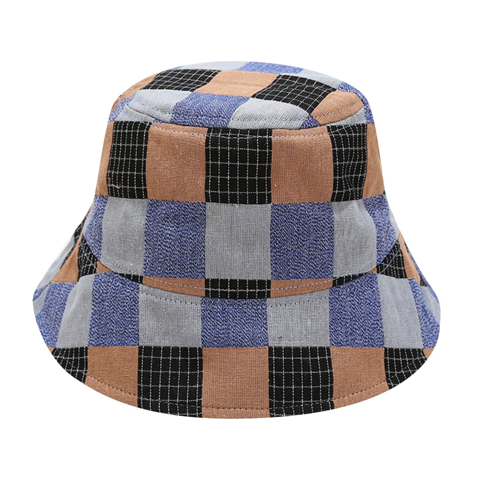 Bucket Hat Man Bucket Hat 56 New Lattice Hat Seaside Vacation Wide Edge