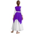 thumbnail image 2 of Alvivi Kids Girls Shiny Cross Praise Worship Dance Costume Sleeveless Lyrical Liturgical Dancewear Purple 8, 2 of 7