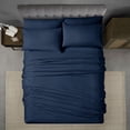 thumbnail image 3 of Swift Home Luxury 6-Piece Sheet Set with Extra Pillow Case, King, Navy, 3 of 8