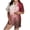Red-A, variant on Uaswgudfs Women's Pajama Set with Short Sleeves, Button-Up Shirt, Elastic Shorts Wrinkle-Resistant Sleepwear Loungewear
