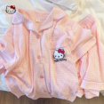 thumbnail image 3 of Conjunto de pijama de Hello Kitty Sanrio para niña, ropa de casa de dibujos animados Kawaii, pantalones cortos de manga corta, sección delgada de verano, 3 of 4