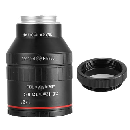 

LYUMO Manual Aperture Lens Reliable Adjustable High- Stable Camera Lens Low Distortion Black for Security Cameras Photography