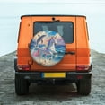 thumbnail image 6 of Naloa Dolphin Rainbow Horse PVC Leather Spare Tire Wheel Cover for Car Truck SUV Camper Trailer Universal Fit many size14 inch, 6 of 6