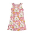 thumbnail image 2 of Abcomgle Easter Dresses for Girls 10-12 Cute Bunny Daisy Print T Shirt Dresses for Girls A-Line Sleeveless Dress Outfits Crewneck Twirly Dress Clothes for Girls,Pink,7-8Years, 2 of 5