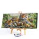 thumbnail image 1 of Kits de pintura al óleo de la familia del tigre por números, cuadro de lienzo, arte de pared, Color artesanal DIY Likrtyny decoración de arte, 1 of 9