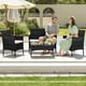 thumbnail image 3 of Sala Para Exterior Jardin Rattan Mimbre De 4 Pzas Con Cojines Skygreen negro G, 3 of 8