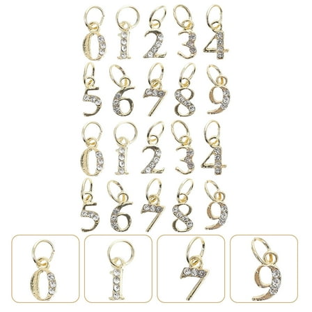 BESTOYARD Replaceable Nail Art Metal Rhinestone Decor Golden 20 Pcs