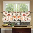 thumbnail image 4 of Yayeee Kitchen Curtains Set of 2 Light Filtering 57"x36" Over Sink Window Panels, Yellow Autumn Leaves, 4 of 7