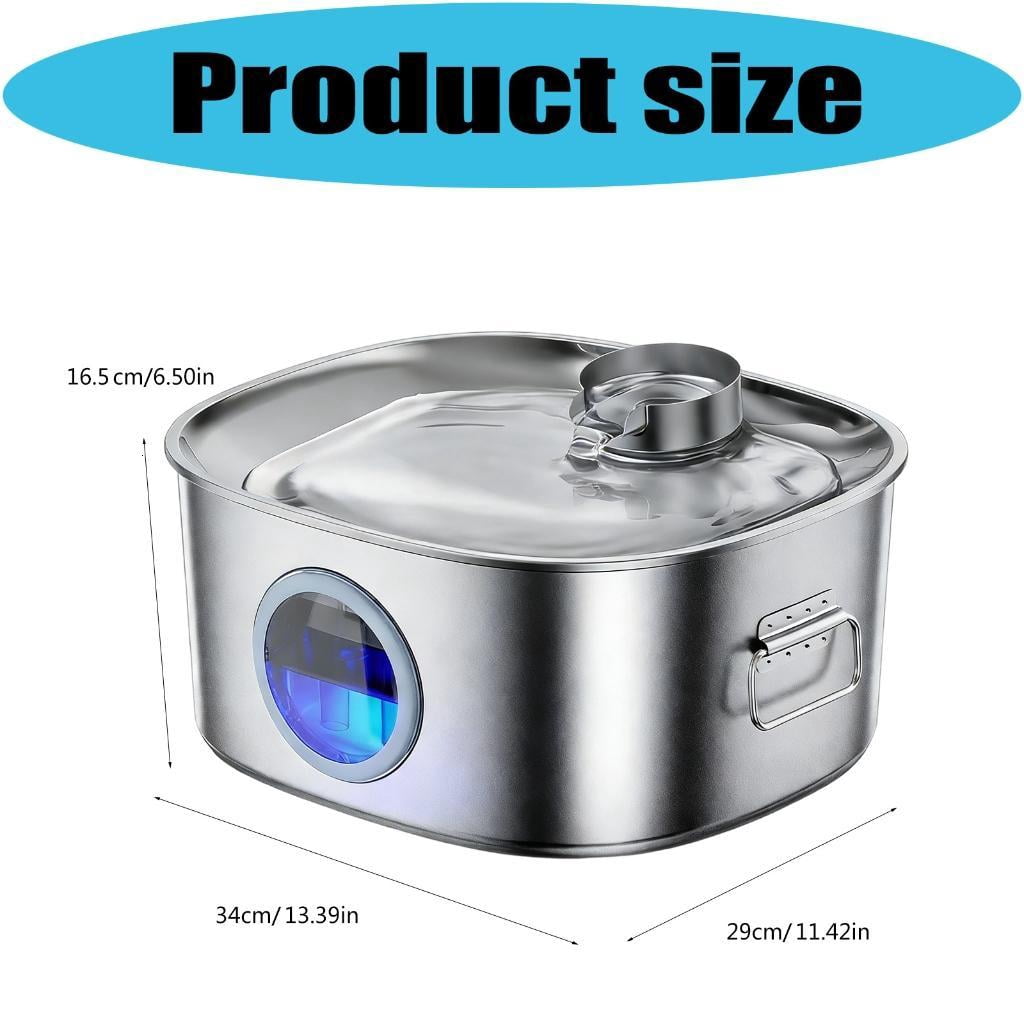 Osdhezcn Automatic Water Fountain For Pet Stainless Steel Circulation System Large Capacity Quiet Water Dispenser Dog Waterer
