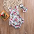thumbnail image 3 of Combinaison Short pour Filles avec Bandeau, Sans Manches à Motif Floral, une-Pièce, 3 of 9