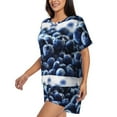 thumbnail image 5 of Sigee Blueberry for Sleepwear Casual Pjs with Pockets Women's Pajamas Sets Shorts 2 Piece Short Sleeve Lounge Sets XX-Large, 5 of 9