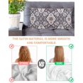 thumbnail image 3 of Purple Boho Pillow Cases Cal King Size, Smooth Satin Pillowcase for Hair and Skin, Farmhouse Vintage Ethnic Flowers Pattern Decorative Cooling Bed Pillow Covers with Zipper, 20x40 Inches, 3 of 5
