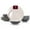Light Beige, variant on Stoneware Two-Tone Colors Life 16pc Dinner Set，Outside Shiny Black + Inside Matte Glaze Off White Cream color