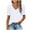 White, variant on Pincandy Women's Puff Short Sleeve Sweater Tops Loose Lightweight V Neck Pullover Sweater Knit Shirt Blouse,Black,L