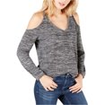 thumbnail image 1 of I.N.C Womens V-Neck Cold Shoulder Blouse, Grey, X-Large, 1 of 1