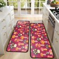 thumbnail image 4 of Kitchen Rugs Sets Of 2,Colorful Spotted Mushroom Red Pattern Anti Fatigue Kitchen Mat Rugs Non Slip Washable,Decorative Kitchen Floor Mats for Kitchen,Sink,Laundry,17"x47"+17"x47", 4 of 5