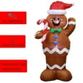 thumbnail image 2 of 5 Ft BrownRed Waving Gingerbread Man Christmas Holiday Home Decorations Outdoors Xmas New Year Party Shop Yard Garden Decoration, 2 of 7