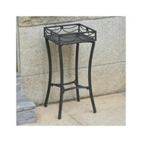 International Caravan Valencia Resin Wicker Plant Stand Antique Black