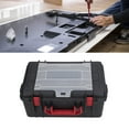 thumbnail image 4 of "Compact Black ABS Tool Organizer with Transparent Top Compartment, 10KG Capacity, Lockable Front Opening, Durable and Portable Design for Efficient Tool Storage", 4 of 6
