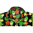 thumbnail image 4 of HAPPY BAY Men's Funky Beach Short Sleeve Hawaiian Shirts XS Anne'S Lace, Black Summer Vacation Holiday, 4 of 6