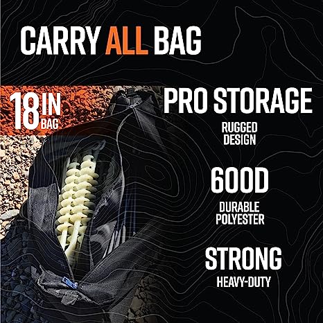 GROUNDGRABBA Carry All Bag l | 18" Bag Designed for Tent Stakes and Accessories